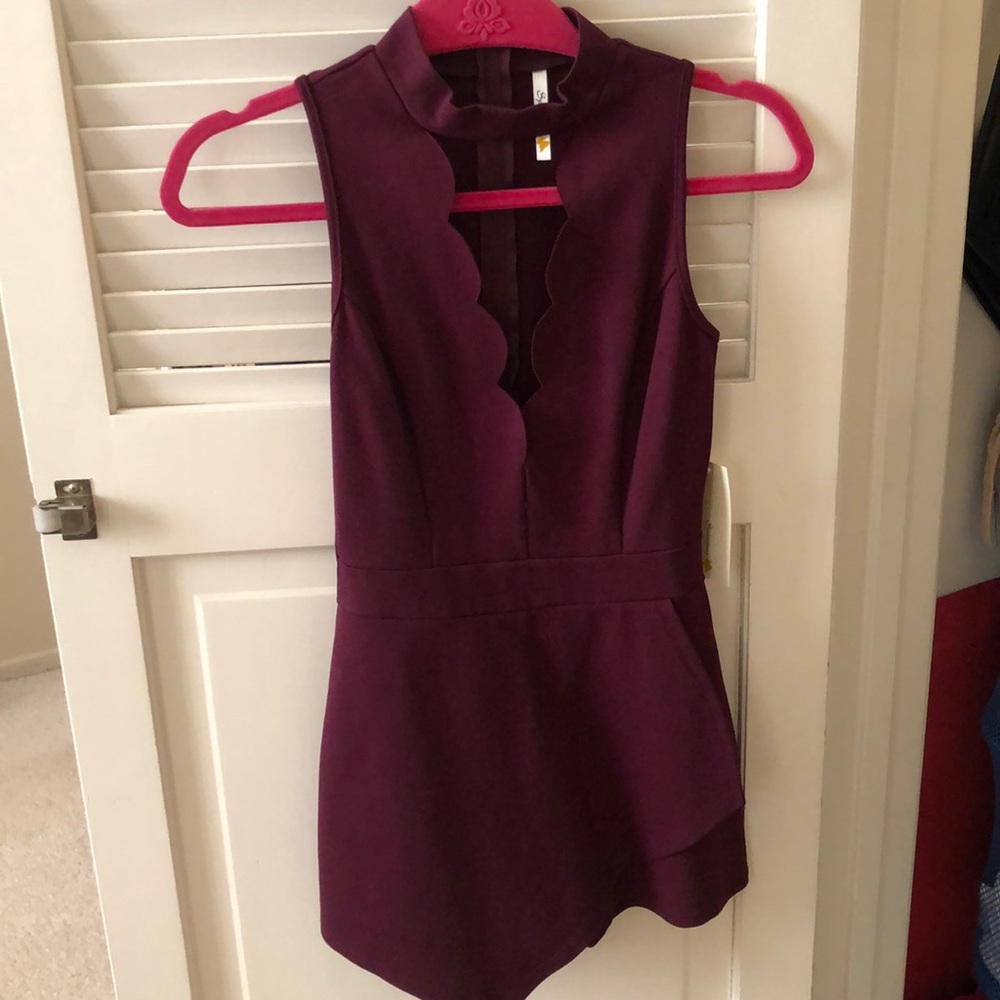 Brand new burgundy romper
